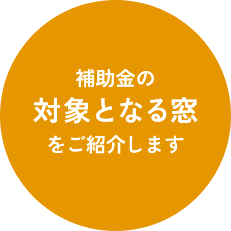 補助金の対象となる窓をご紹介します